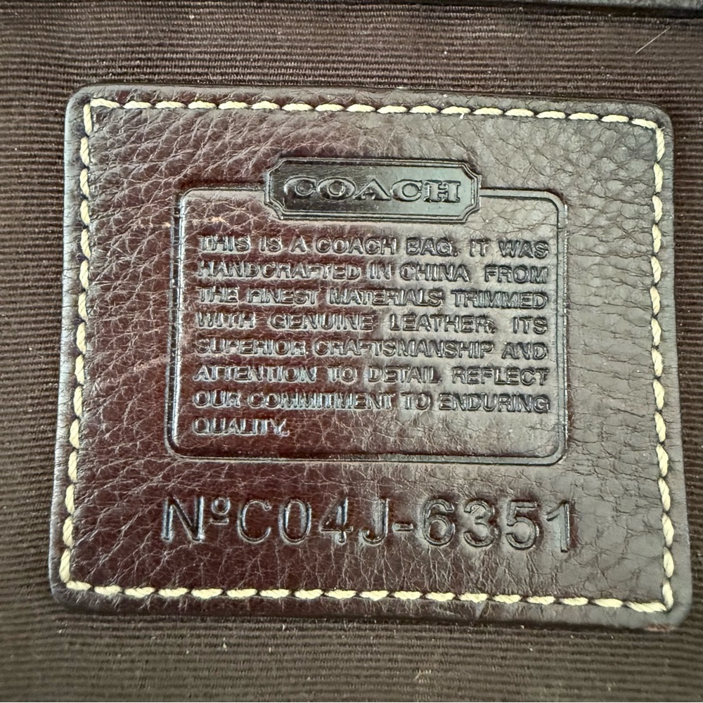 COACH Vintage Y2K Mini Soho Crescent Hobo Shoulder Bag Brown Tan Monogram VGUC - Picture 9 of 17